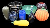 NINE ART GLASS PIECESNine Art