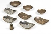NINE ASIAN SILVER TABLE ARTICL