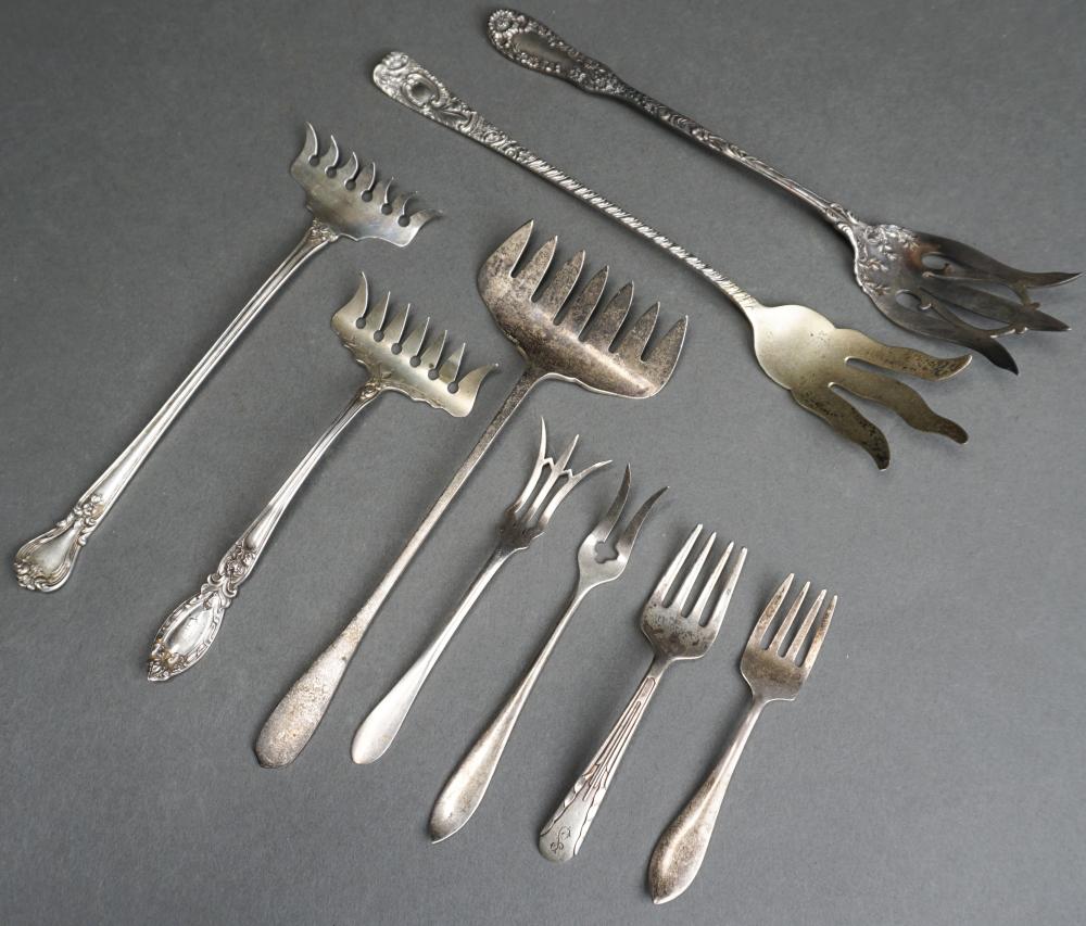 NINE ASSORTED AMERICAN STERLING