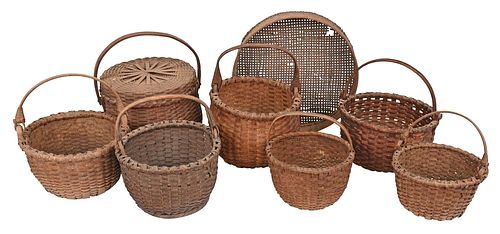 NINE ASSORTED AMERICAN WOVEN