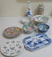 NINE ASSORTED ASIAN PORCELAIN