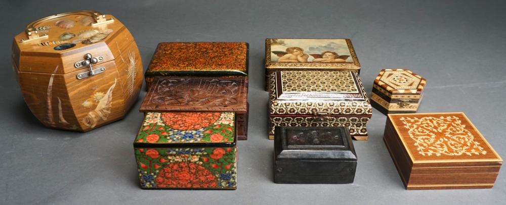 NINE ASSORTED DECORATED