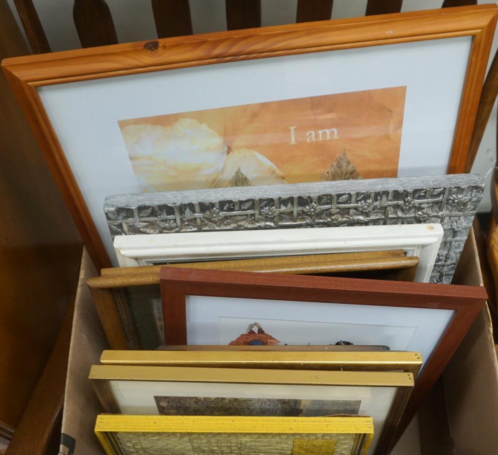 NINE ASSORTED FRAMED WORKS OF