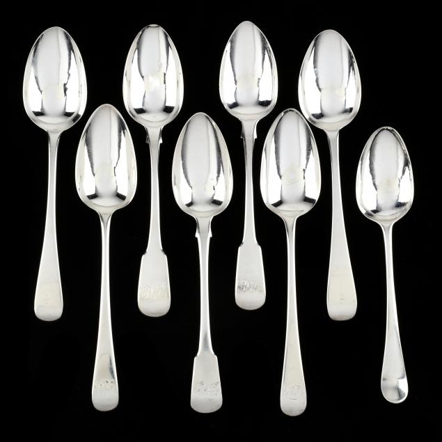 NINE ASSORTED GEORGIAN SILVER