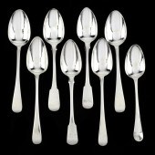 NINE ASSORTED GEORGIAN SILVER