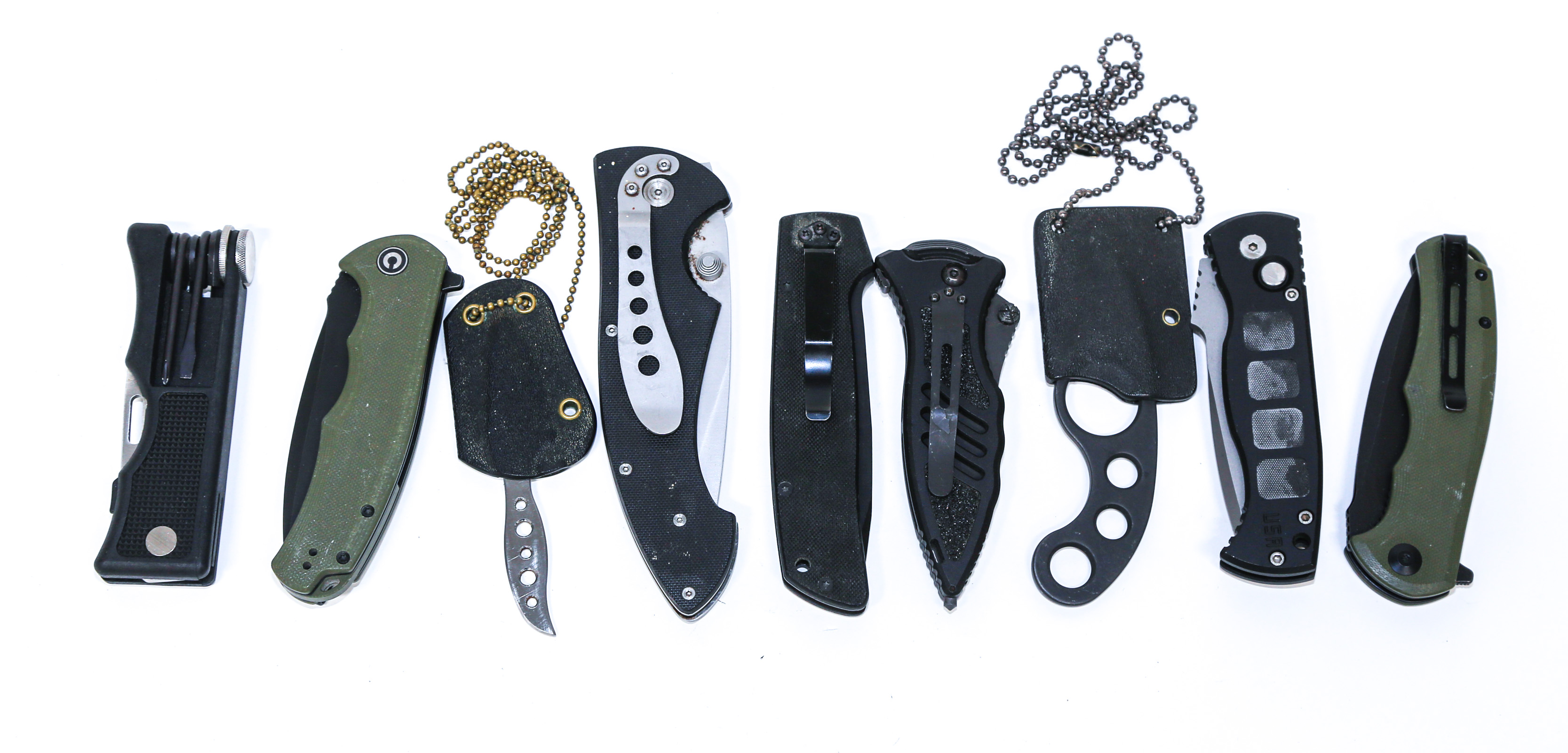 NINE ASSORTED KNIVES Including an