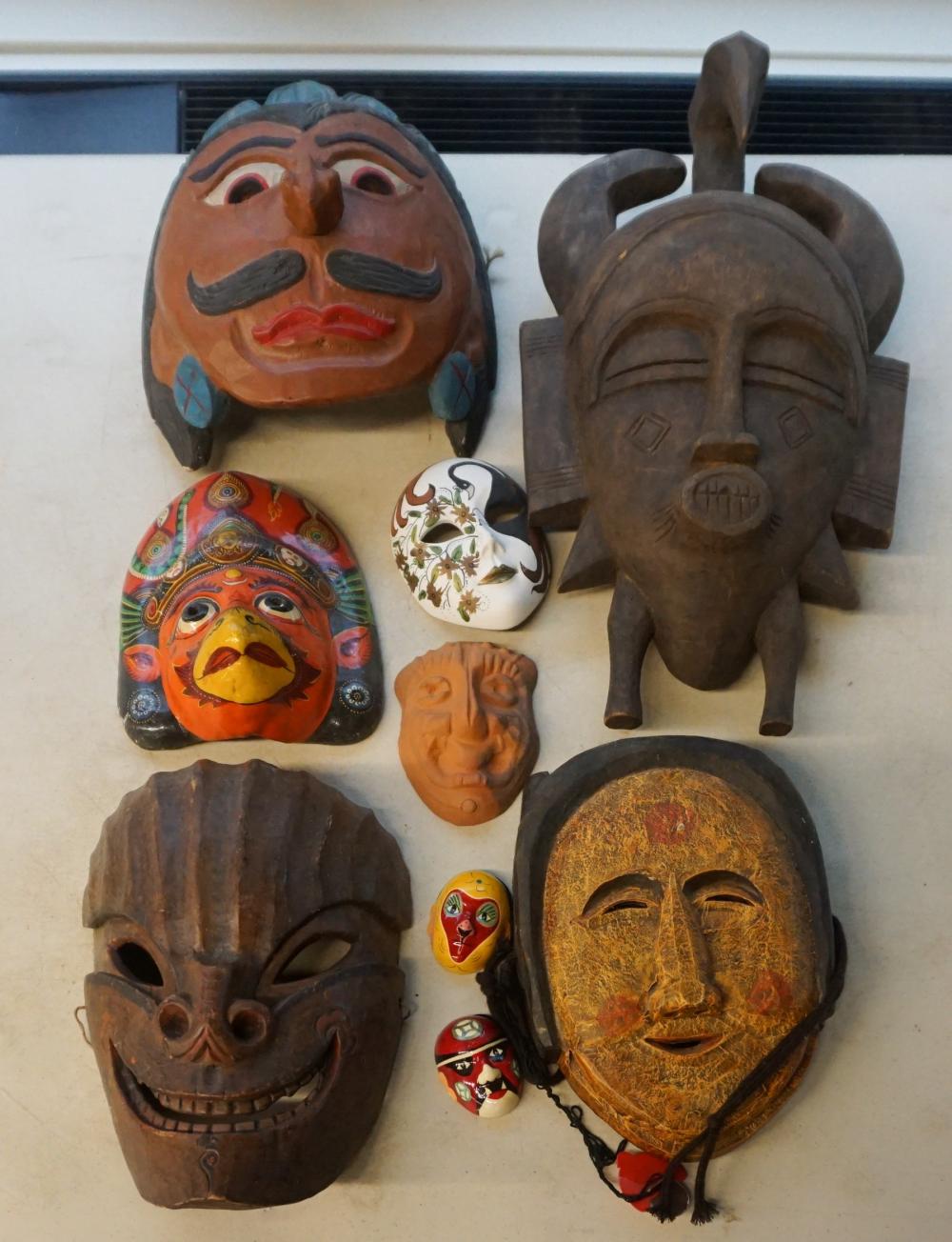 NINE ASSORTED MASKSNine Assorted