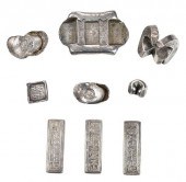 NINE ASSORTED SILVER BULLION O