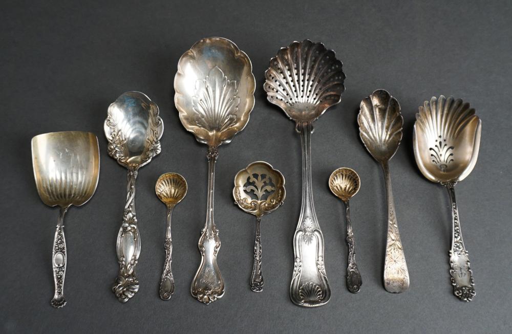NINE ASSORTED STERLING AND COIN