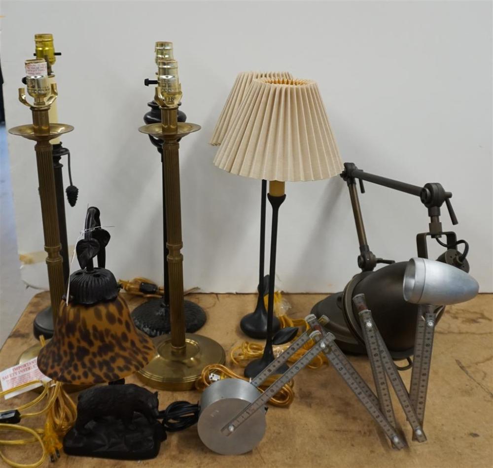 NINE ASSORTED TABLE LAMPSNine