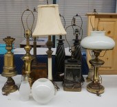 NINE ASSORTED TABLE LAMPSNine