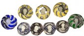 NINE BACCARAT GLASS PAPERWEIGH