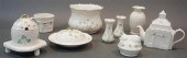 NINE BELLEEK PORCELAIN SHAMROC