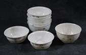NINE BELLEEK SHAMROCK BOWLS, P