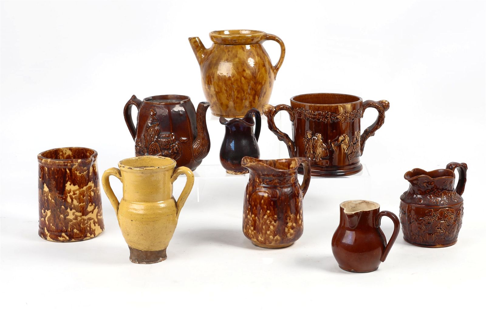 NINE BENNINGTON BROWN GLAZED