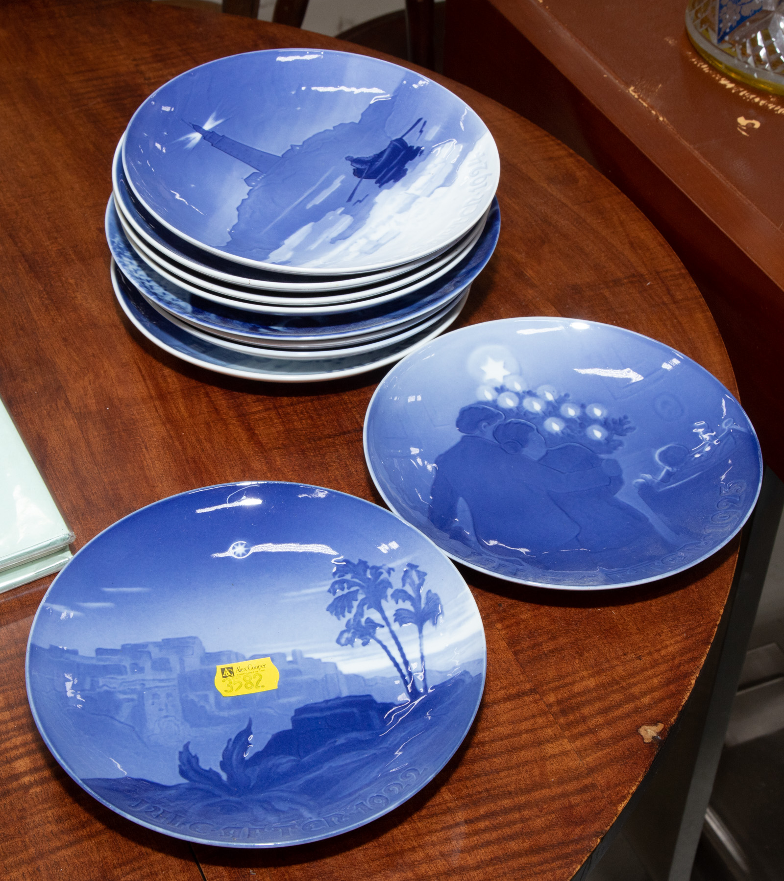 NINE B&G CHRISTMAS PLATES & A