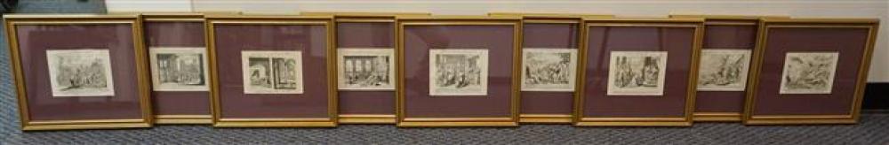 NINE BIBLICAL ENGRAVINGS, EACH: