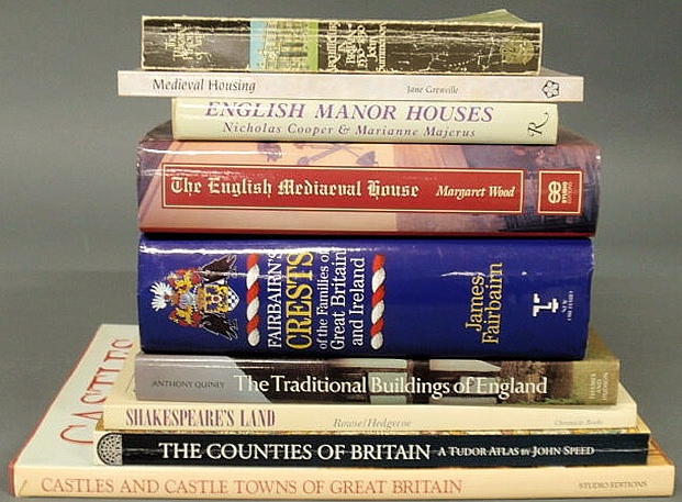 Nine books on English buildings