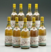 Nine bottles 1982 white Burgun