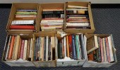 NINE BOXES OF BOOKS RELATING T