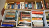 NINE BOXES WITH BOOKS (ANTIQUE