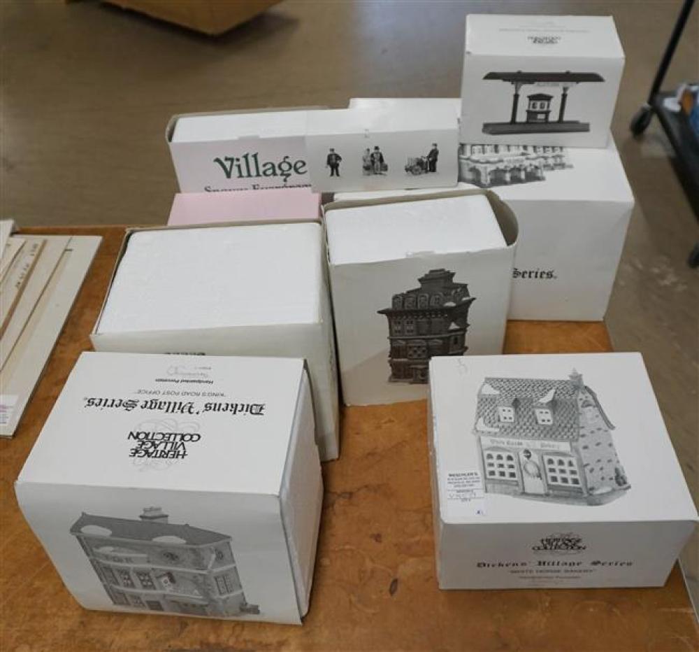 NINE BOXES WITH DEPARTMENT 56 AND