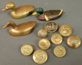 Nine brass buttons from foxhun
