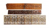 NINE CARVED ARCHITECTURAL PANE