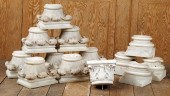 NINE CARVED MARBLE CAPITALS WI