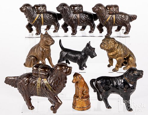 NINE CAST IRON DOG STILL BANKNine