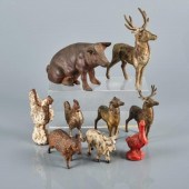NINE CAST IRON FIGURAL BANKS19