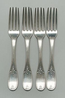 Nine Charleston coin silver