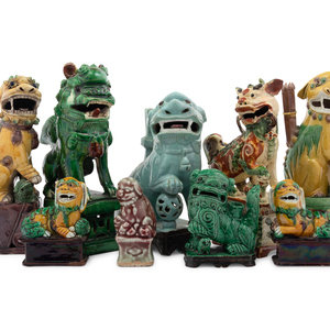 Nine Chinese Porcelain Figures of