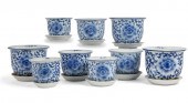NINE CHINESE PORCELAIN JARDINI