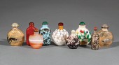 NINE CHINESE SNUFF BOTTLESNine