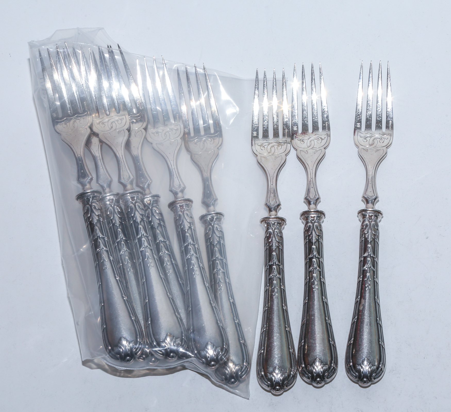 NINE CHRISTOFLE SILVER PLATED