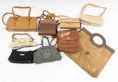 NINE DESIGNER PURSEScomprising