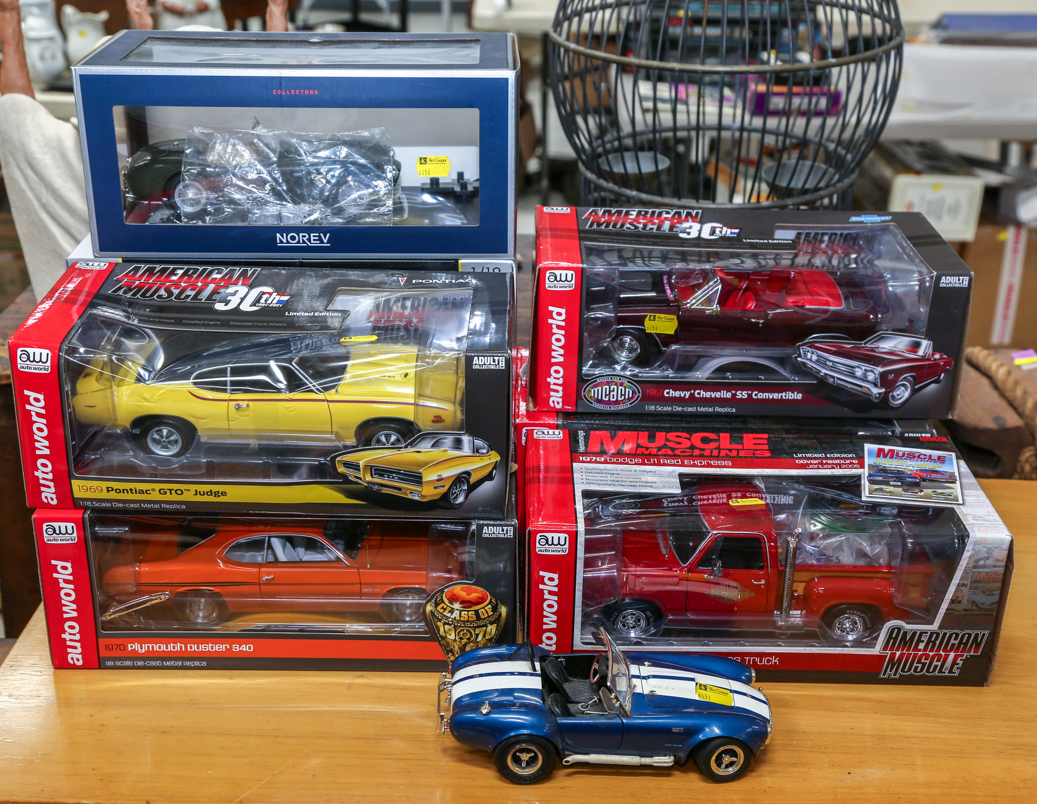 NINE DIE-CAST METAL MODEL CARS