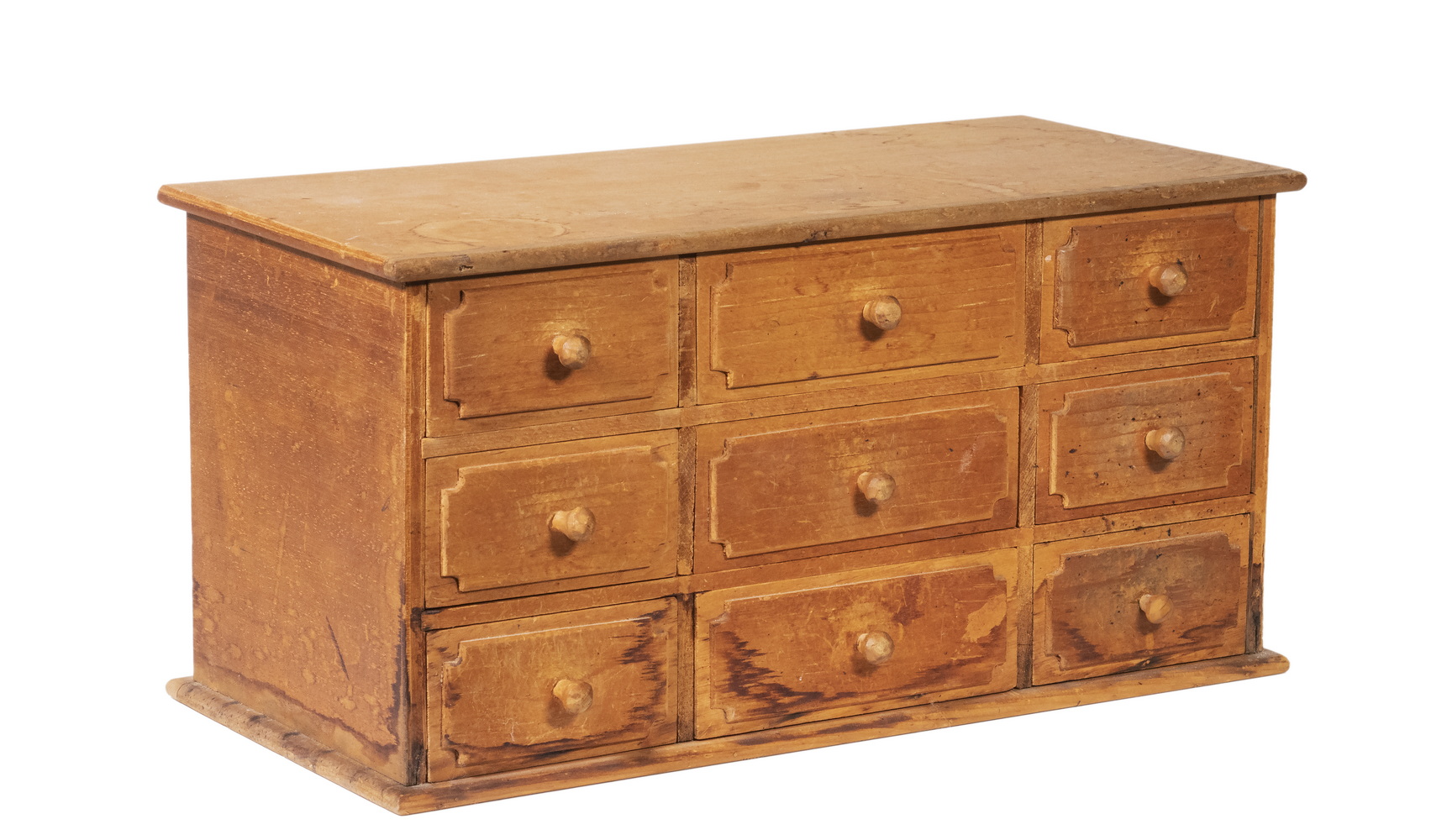 NINE-DRAWER PINE COUNTERTOP SPICE