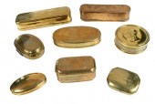 NINE DUTCH AND ENGLISH BRASS B