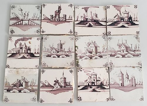NINE DUTCH PAINT DECORATED