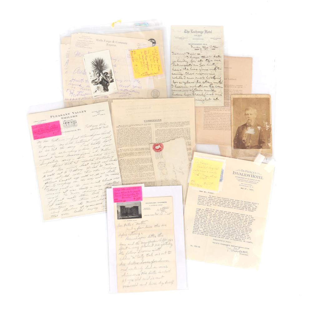NINE EARLY 20TH CENTURY LETTERS &