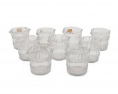 NINE ENGLISH CUT GLASS WINE CO