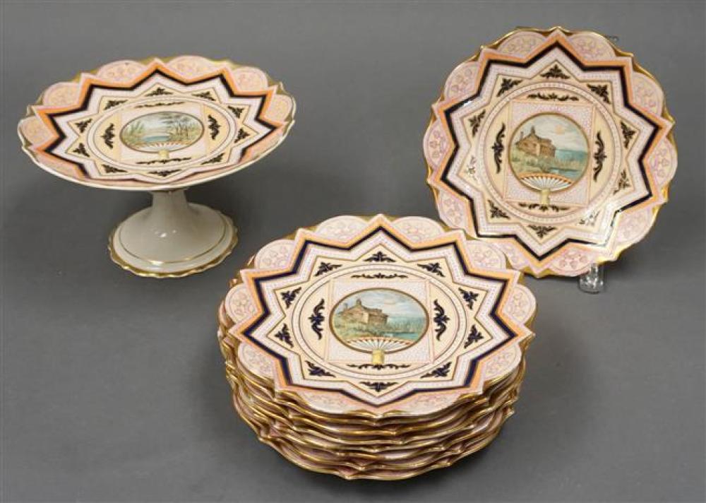 NINE ENGLISH PORCELAIN