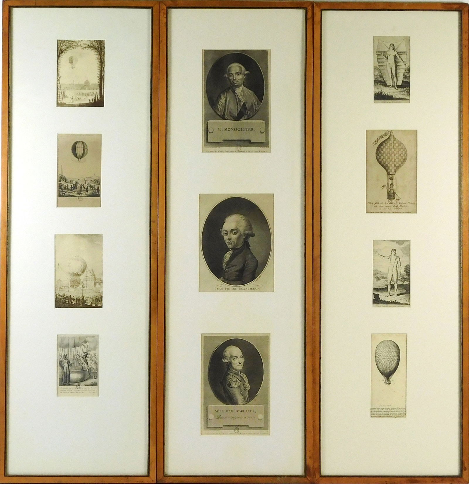 NINE ETCHINGS IN THREE MATCHING