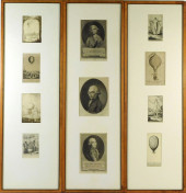 NINE ETCHINGS IN THREE MATCHIN