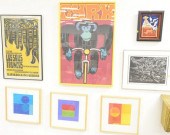 NINE FRAMED CONTEMPORARY ART P
