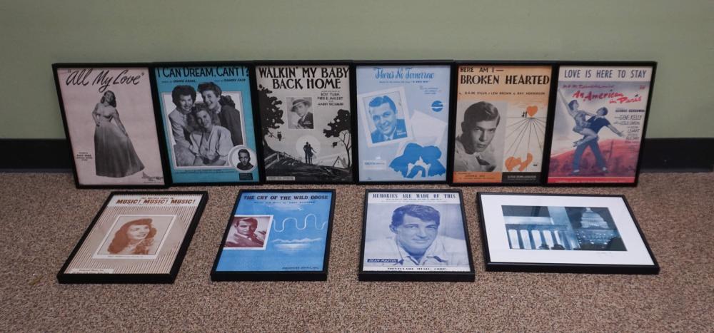 NINE FRAMED MUSICAL PROGRAMS AND