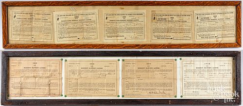 NINE FRAMED PENNSYLVANIA HUNTING