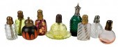 NINE FRENCH GLASS AND POTTERY